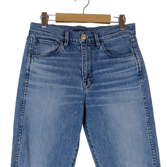 3x1 Women's High Waist Straight Authentic Crop Jeans in Mury Wash 26 Fray Hem - Picture 3 of 9